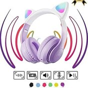 Resim Vooka Çocuk Bluetooth Kulaklık Kedi Kulaklık Pro 5.0 Akıllı Rgb Led Detaylı Bluetooth Kablosuz 