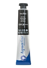 Resim Daler Rowney Aquafine Tüp Sulu Boya 8ml - 034 Ivory Black 