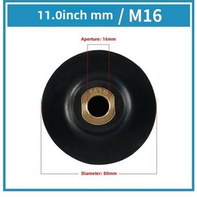 Resim Aubyhe Esnek Lastik Uçlu Taş İşleme Aparatı - 3 İnç 8 Cm M16 Çaplı Otomatik Yapışkan Diskli Köşe Fırçası Zımpara Bloku 