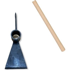 Resim Küçük Çift Taraflı Baltalı Kazma - Dövme Çelik - Saplı 