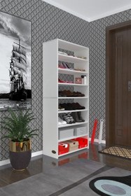 Resim Kenzlife Ayakkabılık Goya Byz 160*70*30 Arkalıksız Ayakkabı Ofis Dolabı İki Bölme 