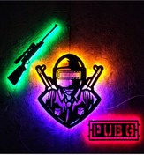 Resim EmPoTekstilReklamTasarım Pubg Awp Pubg Yazı 3 Parça 3çip Şerit Ledli 