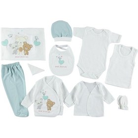 Resim 10 Lu Unı Zıbın Setı 0-3 Ay Hastane Çıkış Seti Turkuaz 