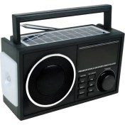 Resim Güneş Enerjili Nostaljik Tasarımlı Taşınabilir Bluetooth Radyo, Usb, Sd, LED Ekran 
