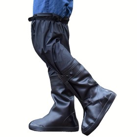 Resim Yüksek Kaliteli Su Geçirmez Yağmur Bot Kılıfları - Unisex, Kaymaz, Dayanıklı ve Tekrar Kullanılabilir, Yürüyüş, Balıkçılık ve Açık Hava Aktiviteleri için, Siyah, Yürüyüş Ekipmanı, Güvenli Uygun Tasarım 