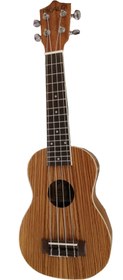 Resim Eva XU21-44 Zebra Desenli Soprano Ukulele (21") | Göz Alıcı Zebra Tasarımı Parlak Ada Sesi ve Yumuşak Naylon Teller 