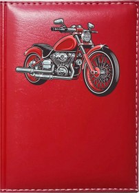 Resim Promosyon Denizi Motorsiklet 2 Görselli Kırmızı Ruhsat Kabı 