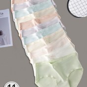 Resim 11 adet Kadın İç Çamaşırı Yay Detaylı - Rahat, Nefes Alabilen, Düz Renk, Orta Bel İç Çamaşırı Seti İç Çamaşırı, Günlük Giyim, Minimalist Tasarım | Rahat Uygunluk, Büyük Beden İç Çamaşırı 