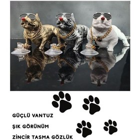 Resim Pitbull Köpek Seramik Torpido Üstü Araç Içi Araba Süsü 