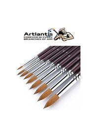 Resim Resim Fırçası 0 - 2 - 4 - 6 - 8 - 10 Numara 1 Paket 6 Lı Samur Yuvarlak Uçlu Fırça Seti Guaj Sulu Akrilik Yağlı Boya Fırçaları 