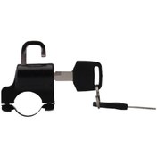 Resim Mufunye Evrensel Motosiklet Kask Kilidi Hırsızlık Önleyici Kask Güvenlik Kilidi Metal 22mm-26mm Siyah 2 Anahtar Seti 