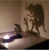 Resim Snoweagle Komik Gölge Mumluklar, Cadılar Bayramı Ev Dekorasyonu Orta Parçası Mumluk Masa Üstü Dekoratif Mumluklar - A 