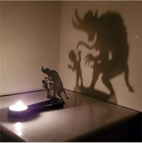 Resim Snoweagle Komik Gölge Mumluklar, Cadılar Bayramı Ev Dekorasyonu Orta Parçası Mumluk Masa Üstü Dekoratif Mumluklar - A 