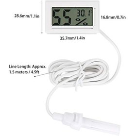 Resim Hepta Collection Digitales LED-Hygrometer, Indoor Outdoor Digitales Thermometer Hygrometer Eingebettetes digitales Fe 