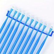 Resim 20 Adet Mavi Plastik Saplı Tek Kullanımlık Mikro Fırça Uygulayıcılar - Takı, Saat ve Ayakkabılar için Hassas Temizlik & Uygulama Araçları, Mikro Aplikatör Fırçası 
