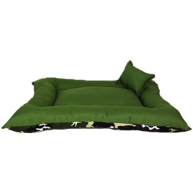 Resim NATZIONE ARMALI YEŞİL KAMUFLAJ DESENLİ KEDİ KÖPEK MİNDER YATAĞI - 75X90 CM / YEMY00083 