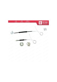 Resim Skoda Octavia MK1 1996-2000 İçin Arka Sol Cam Kriko Tamir Seti 