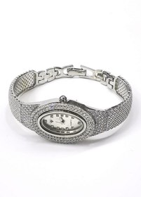 Resim Omar Silver Kadın Saatl Zirkon Taşlı Gümüş Saatli Bileklik Omr8223 