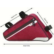 Resim Willowhaven B Soul Büyük Kapasiteli Bisiklet Üst Boru Çantası Siyah Kırmızı Kırmızı 