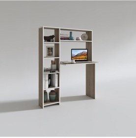 Resim Kenzlife Bilgisayar Çalışma Masası Prost Crd 140 100 20 Kitaplık Solda Ofis Sekreter Laptop 