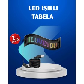 Resim Eco Lounge Rgb Renkli LED Ekran Tabela USB Bağlantılı ve Kayan Yazı Destekli 
