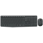 Resim Logıtech Mk235 Q Tr Kablosuz Klavye Mouse Set Gri 920-007925 Optik 