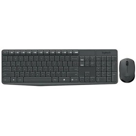 Resim Logıtech Mk235 Q Tr Kablosuz Klavye Mouse Set Gri 920-007925 Optik 