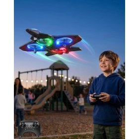 Resim Zenvia Uzaktan Kumandalı LED Işıklı Drone Uçak 360 Derece Dönüş Özellikli Oyuncak Drone 