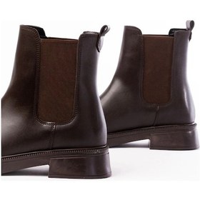 Resim 02-2137 Kahverengi Lastikli Günlük Kadın Bot Çok Renkli 