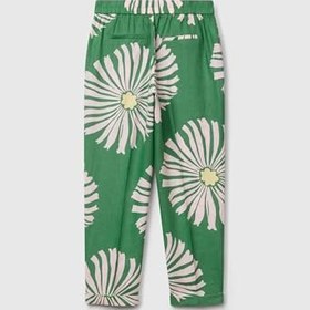 Resim United Colors of Benetton%100 Keten Desenli Beli Lastikli Pantolon, 125P4KPRDF079 