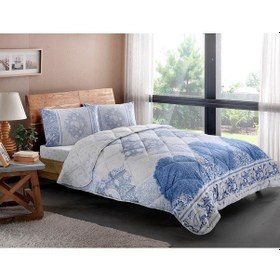 Resim Taç Aryan Mavi Tek Kişilik Yorgan Seti Yastık Taç Uyku S 