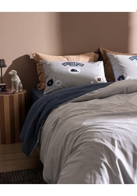 Resim Madame Coco Ruben King Size %100 Pamuk Ranforce Baskılı Nevresim Takımı - Gri 8684427295472 Gri 