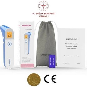 Resim Jumper Temassız Ateş Ölçer Alından Ve Kulaktan , Çocuk Yetişkin Ve Oda Seçenekli Fr410 Gri 