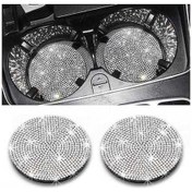 Resim Pazly Taşlı Suofeng 2'li Kristal Kaydırmaz Araç Bardak Altlığı - Ef 