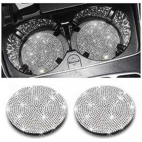 Resim Pazly Taşlı Suofeng 2'li Kristal Kaydırmaz Araç Bardak Altlığı - Ef 