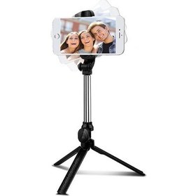Resim MF Product Fit N Joy 0506 Selfie Çubuğu Tripod Bluetooth Uzaktan Kumandalı Telefon Tutucu 