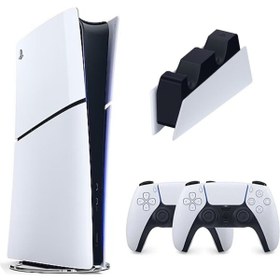 Resim Sony Playstation 5 Slim İthalatçı Garantili + 2.Dualsense + Şarj İstasyonu Dijital 