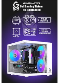 Resim Game Master GM-X1 R5-5500 16 GB 512 GB M.2 SSD RTX3050 27" Free Dos Masaüstü Oyuncu Bilgisayarı 