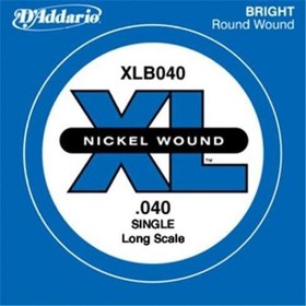 Resim D'Addario XLB040 XL Nickel Wound Bas Gitar Tek Teli - 0.040 İnç (Aksesuar) | Hassas Ölçümlü Nikel Sargı, Yüksek Manyetik Çekim, Uzun Süreli Akort Kararlılığı ve Profesyonel Ton 