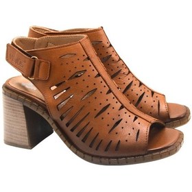 Resim Kadın Topuklu Deri Sandalet Taba 2511905y Taba 