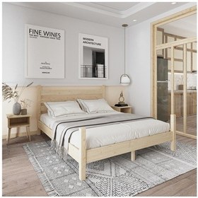 Resim Urban Model Doğal Çam Ahşap Karyola-29 160 x 200 CM 