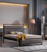 Resim Unimet Chimera Çift Kişilik Metal Karyola-siyah 