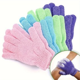 Resim 10 Adet Peeling Duş Eldiveni - Çift Taraflı, Pürüzsüz Cilt için Naylon Banyo Havluları, Parfümsüz 