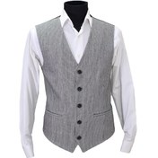 Resim Mentor Regalo Erkek Yelek V Yaka Si̇Yah Beyaz 50509 