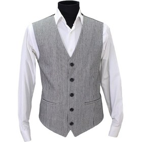 Resim Mentor Regalo Erkek Yelek V Yaka Si̇Yah Beyaz 50509 