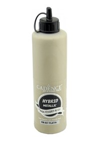 Resim Cadence Hybrid Metalik Akrilik Boya Platin 500Ml N:Hm-807 