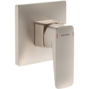 Resim Artema Root Square A4275134 Ankastre Duş Bataryası, Sıva Üstü, Fırçalı Nikel 