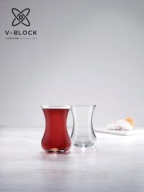 Resim PAŞABAHÇE 42381S00 V Block İnce Belli 6'lı Çay Bardağı 
