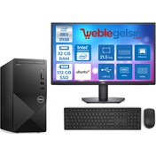 Resim Dell Vostro 3910MT Intel Core i5 12400 32GB 1TB + 512GB SSD Ubuntu 21.5'' Masaüstü Bilgisayar N7519VDT3910M22 