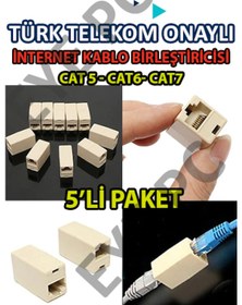 Resim Eyepc 5 Adet Cat5 Cat6 Cat7 Kablo Birleştirici Jak Plug Sağlam 